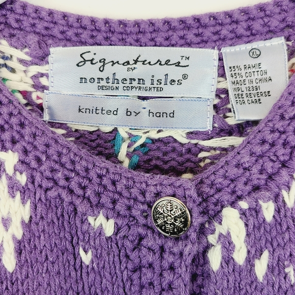 Signatures By Northern Isles Vtg Sweater XL - Picture 6 of 7